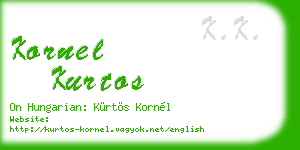 kornel kurtos business card