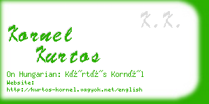 kornel kurtos business card